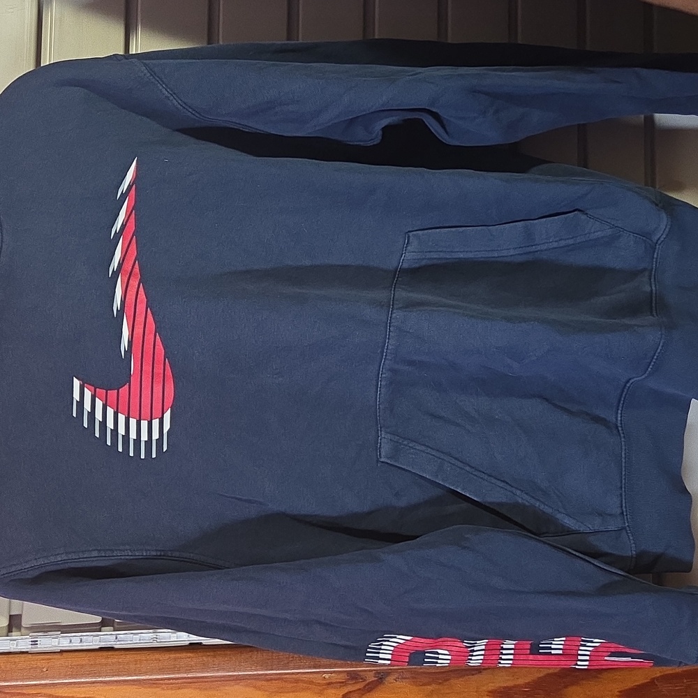 Nike Dark Blue HOODIE Sweatshirt with R/W/BSwoosh